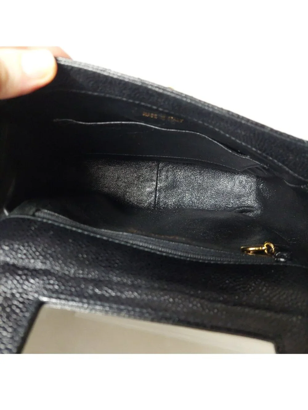 CHANEL Black Caviar Leather Square Flap Bag